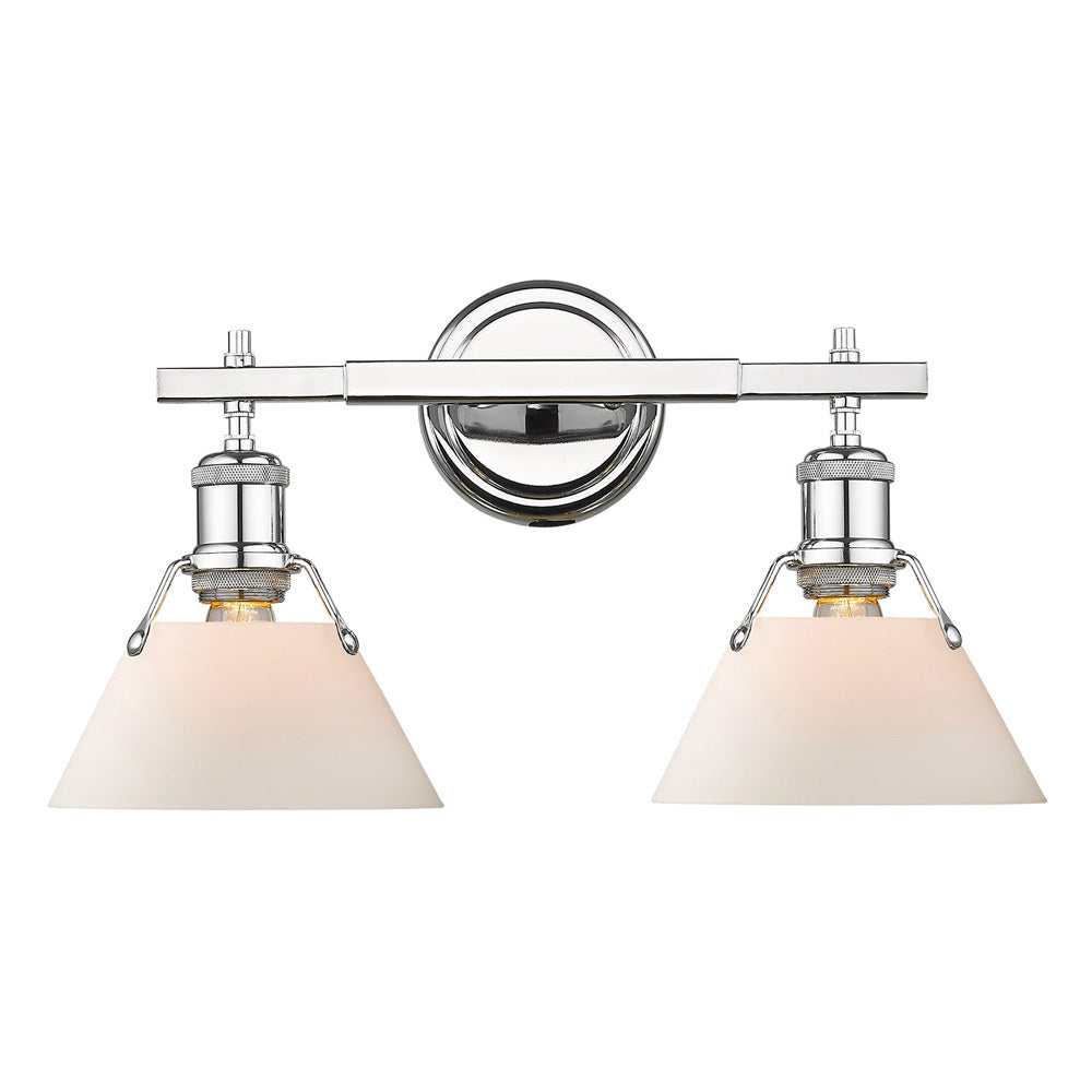 Golden - 3306-BA2 CH-OP - Two Light Bath Vanity - Orwell CH - Chrome