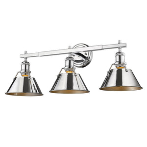 Golden - 3306-BA3 CH-CH - Three Light Bath Vanity - Orwell CH - Chrome