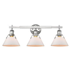 Golden - 3306-BA3 CH-OP - Three Light Bath Vanity - Orwell CH - Chrome