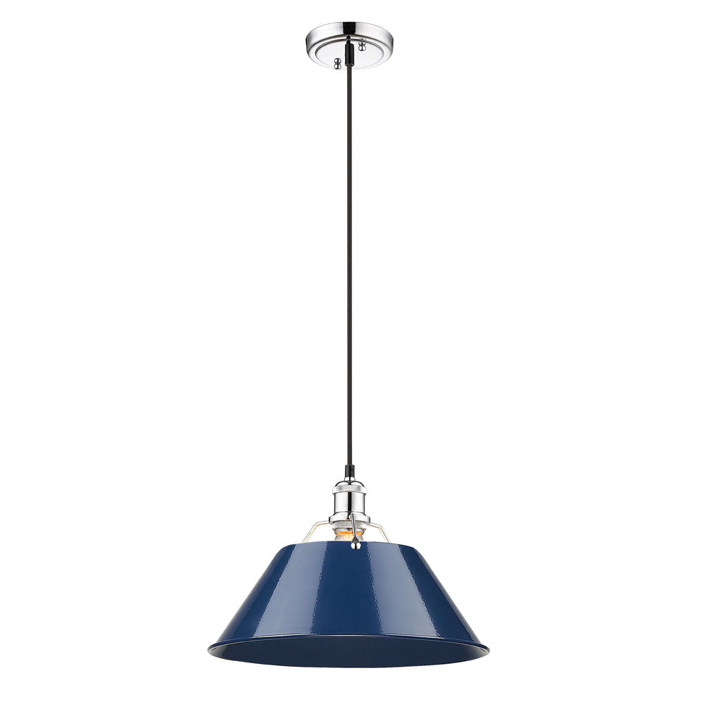 Golden - 3306-L CH-NVY - One Light Pendant - Orwell CH - Chrome