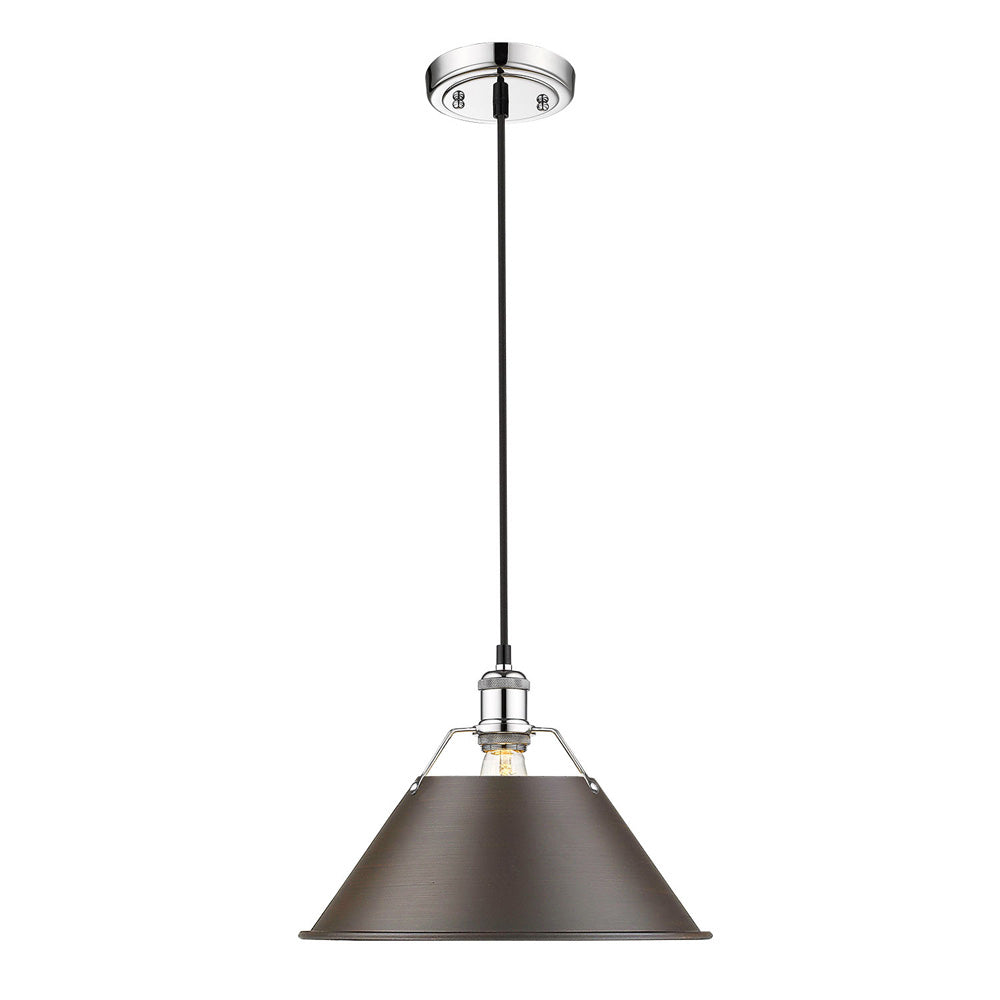 Golden - 3306-L CH-RBZ - One Light Pendant - Orwell CH - Chrome