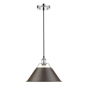 Golden - 3306-L CH-RBZ - One Light Pendant - Orwell CH - Chrome