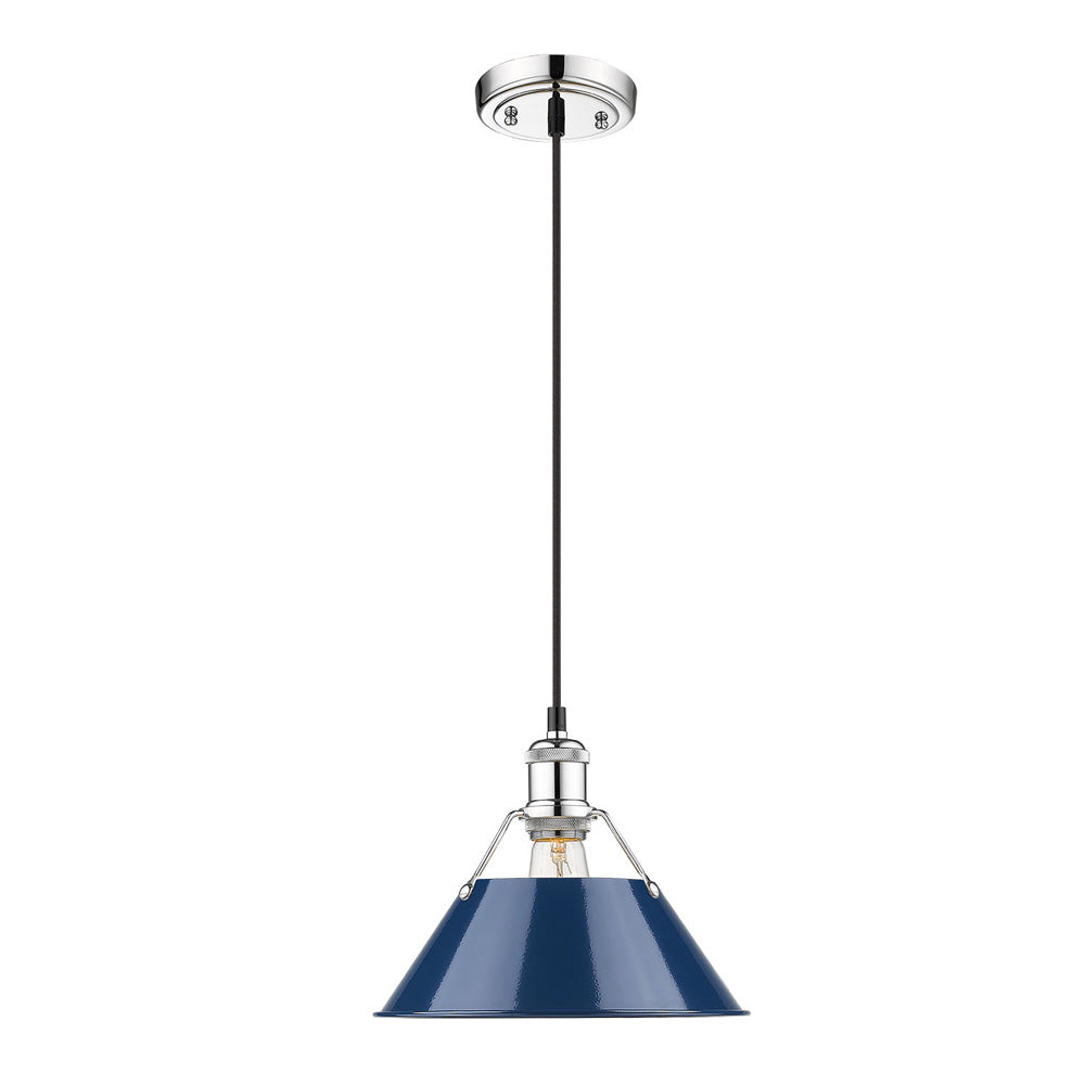 Golden - 3306-M CH-NVY - One Light Pendant - Orwell CH - Chrome