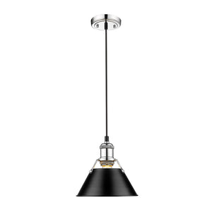 Golden - 3306-S CH-BLK - One Light Mini Pendant - Orwell CH - Chrome