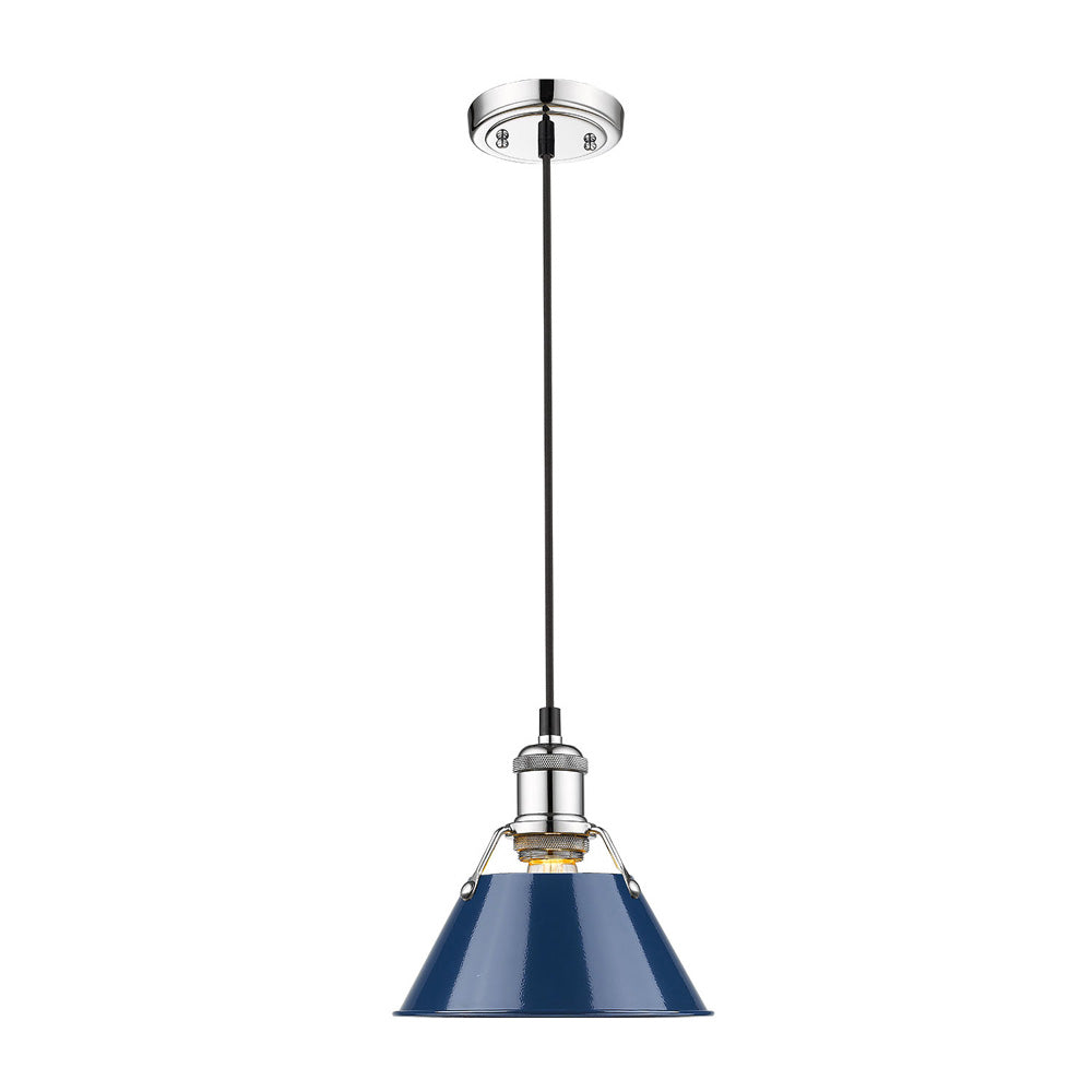 Golden - 3306-S CH-NVY - One Light Mini Pendant - Orwell CH - Chrome