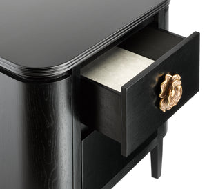 Currey and Company - 3000-0098 - Nightstand - Briallen - Caviar Black/Antique Brass