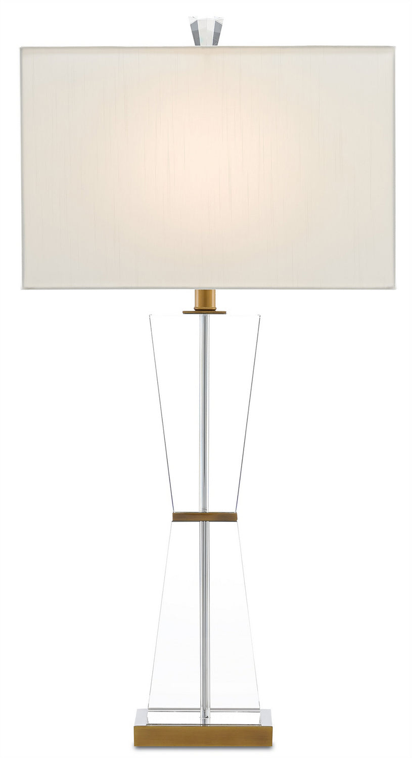 Currey and Company - 6000-0210 - One Light Table Lamp - Laelia - Clear/Antique Brass