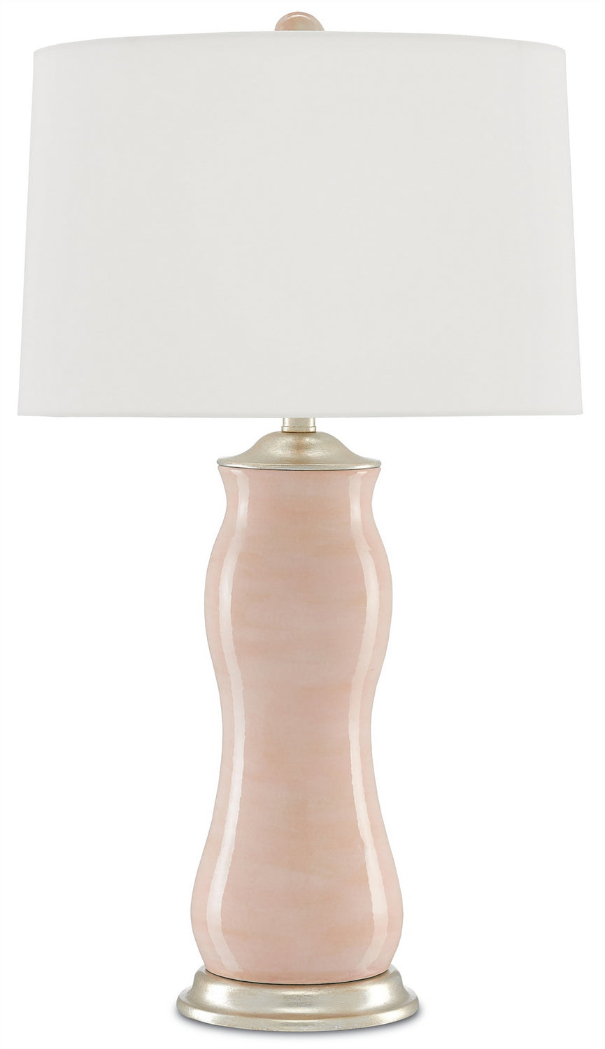 Currey and Company - 6000-0236 - One Light Table Lamp - Ondine - Blush/Silver Leaf