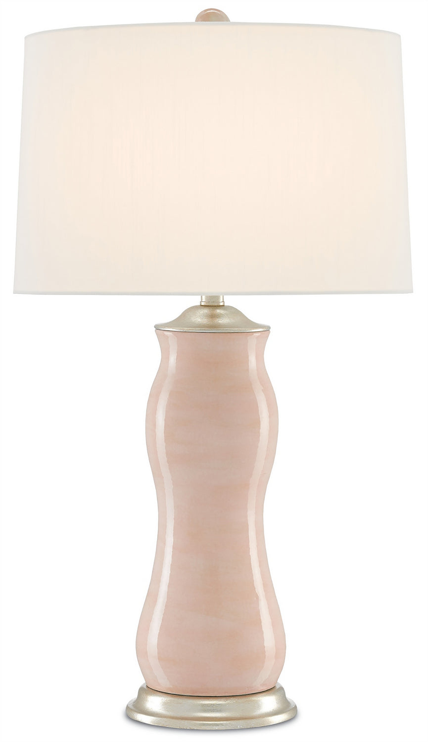 Currey and Company - 6000-0236 - One Light Table Lamp - Ondine - Blush/Silver Leaf