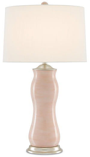 Currey and Company - 6000-0236 - One Light Table Lamp - Ondine - Blush/Silver Leaf