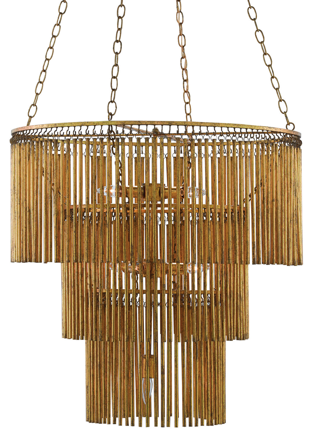 Currey and Company - 9000-0247 - Seven Light Chandelier - Mantra - Gold Leaf