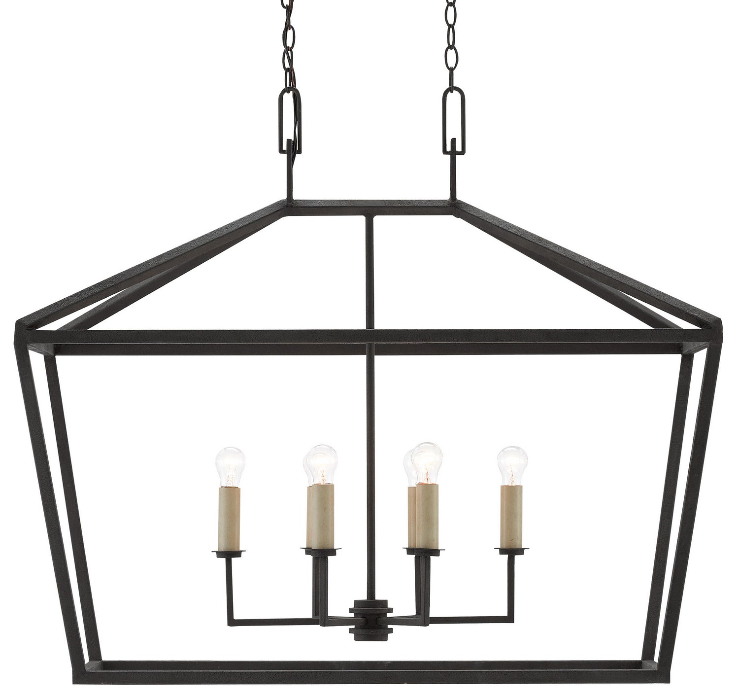 Currey and Company - 9000-0289 - Six Light Lantern - Denison - Molé Black