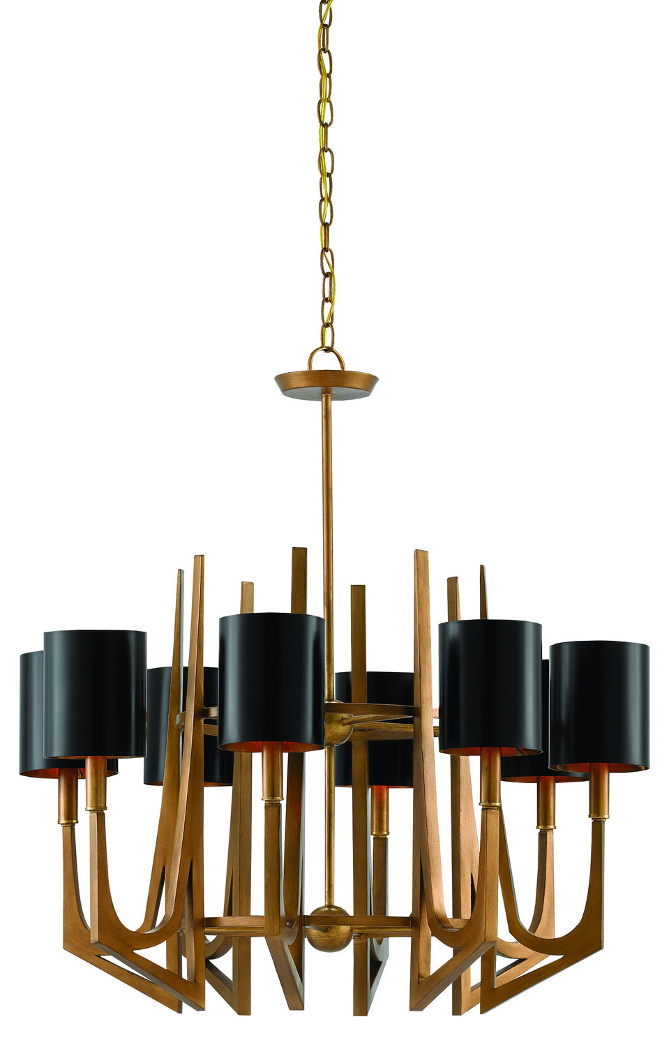 Currey and Company - 9000-0332 - Eight Light Chandelier - Umberto - Brass