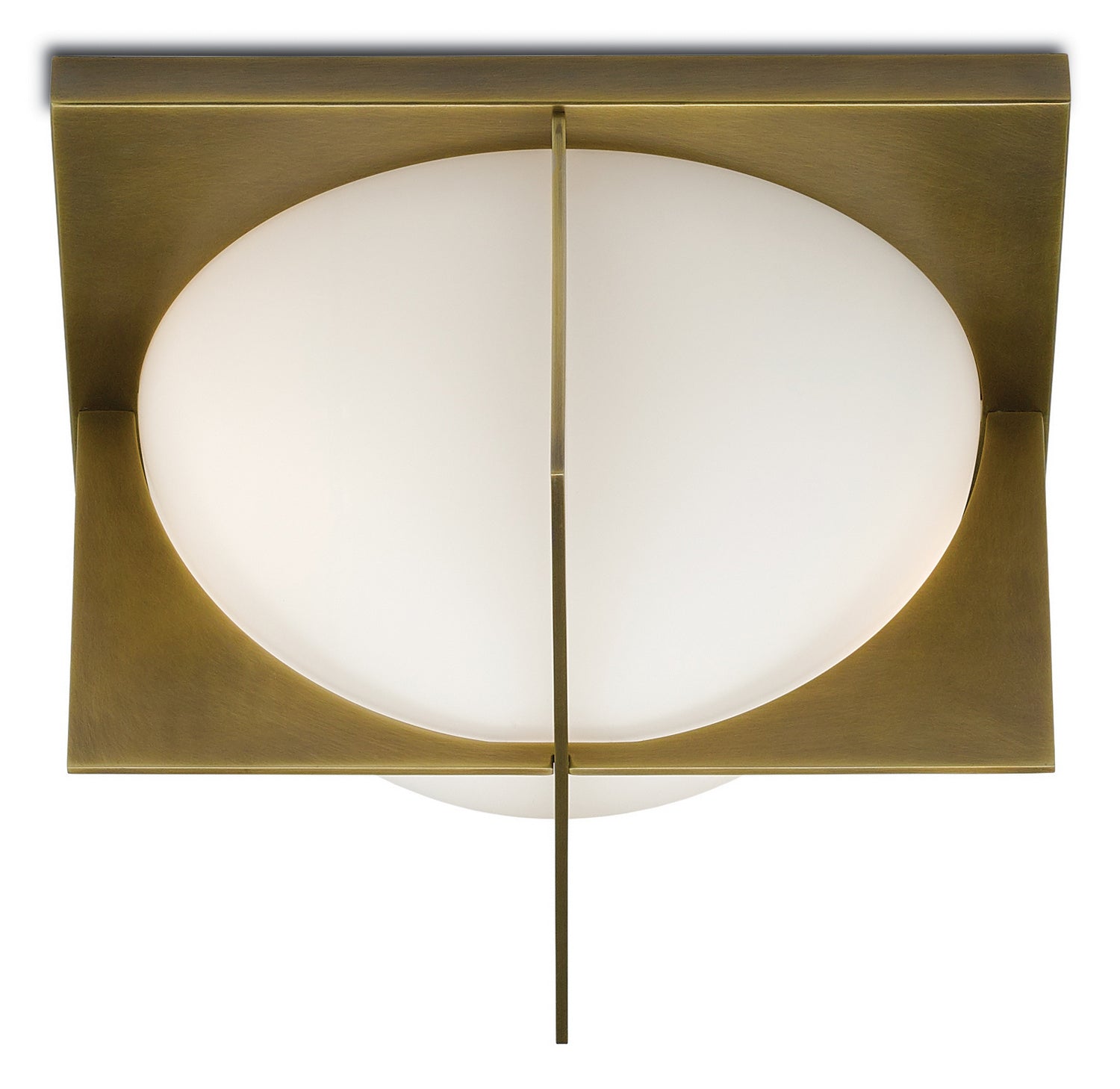 Currey and Company - 9999-0039 - Two Light Flush Mount - Lucas - Antique Brass