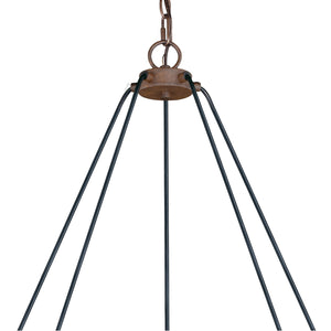 Vaxcel - H0198 - Five Light Chandelier - Milone - Textured Rustic Bronze