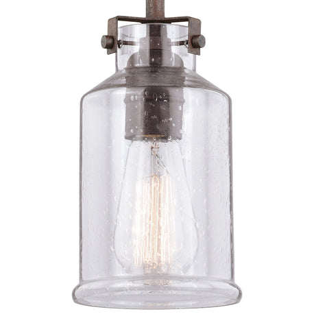 Vaxcel - P0259 - One Light Mini Pendant - Milone - Textured Rustic Bronze