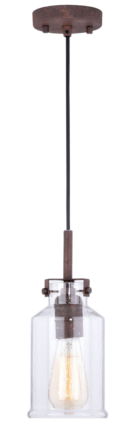 Vaxcel - P0259 - One Light Mini Pendant - Milone - Textured Rustic Bronze