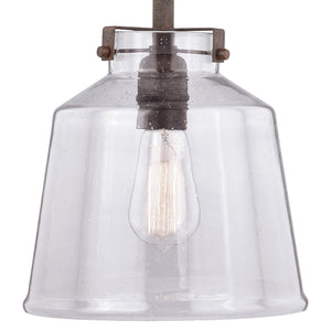 Vaxcel - P0260 - One Light Pendant - Milone - Textured Rustic Bronze