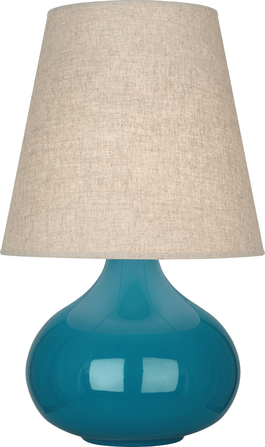 Robert Abbey - PC91 - One Light Accent Lamp - Small June - Peacock Glazed Ceramic