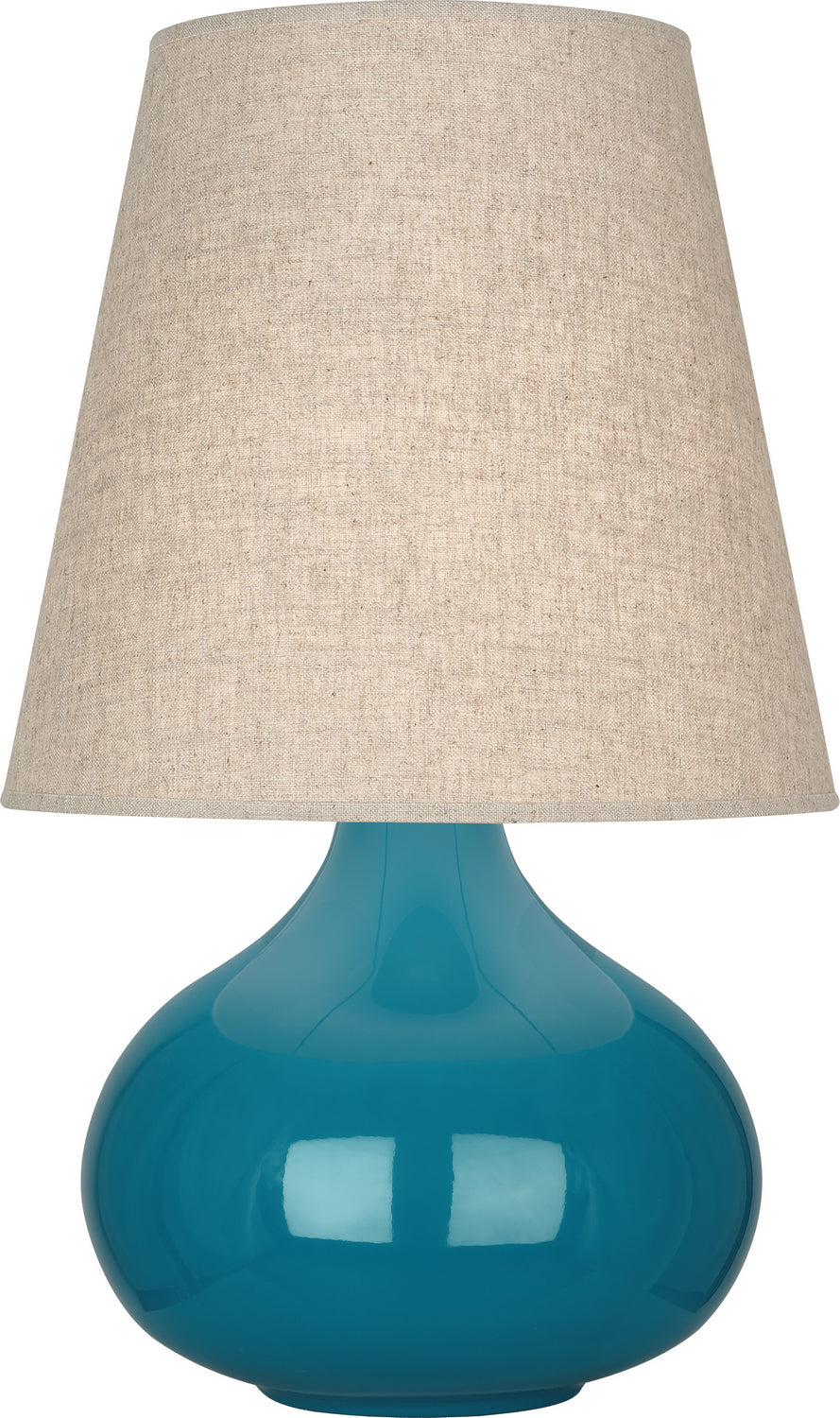 Robert Abbey - PC91 - One Light Accent Lamp - June - Peacock Glazed Ceramic