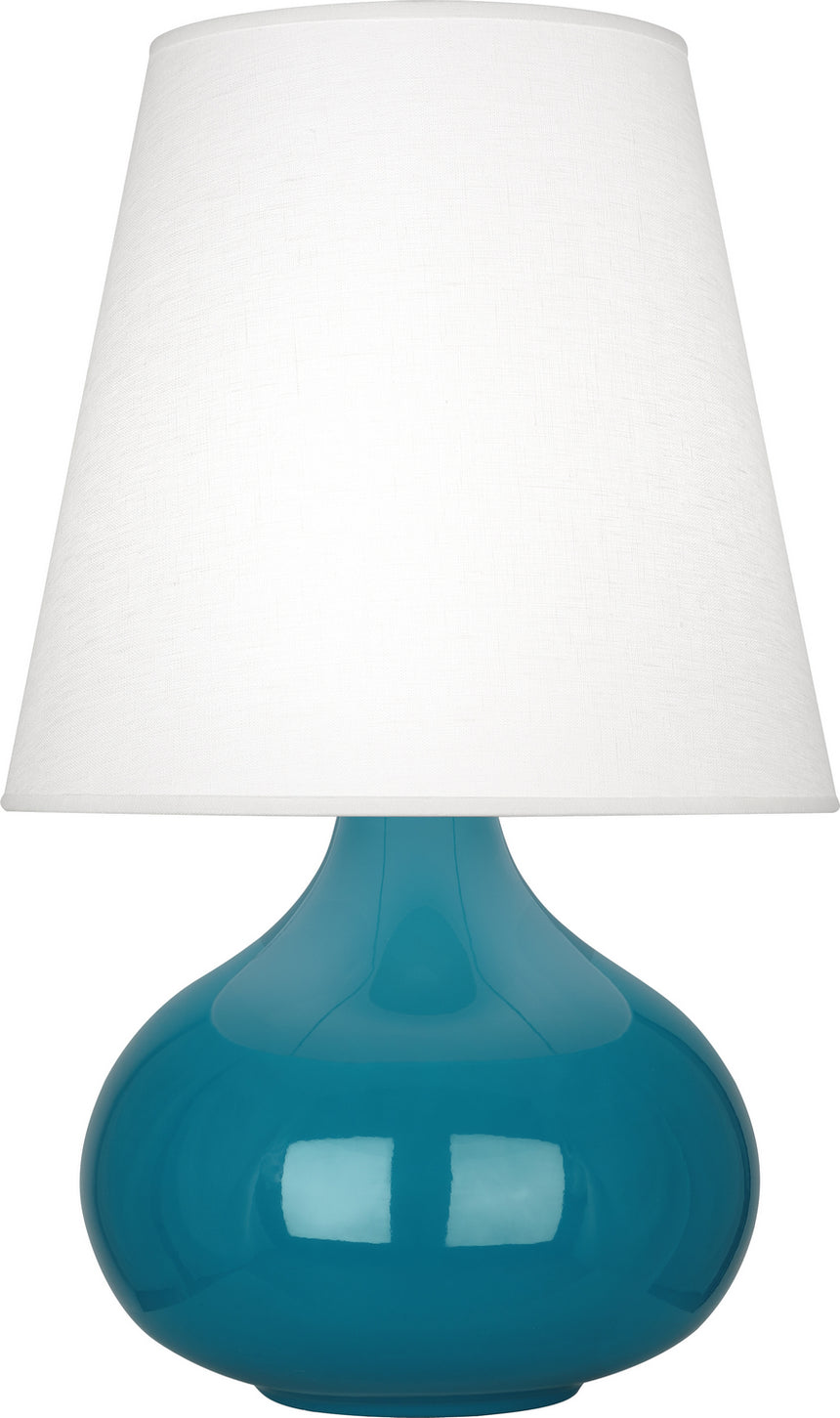 Robert Abbey - PC93 - One Light Accent Lamp - Small June - Peacock Glazed Ceramic