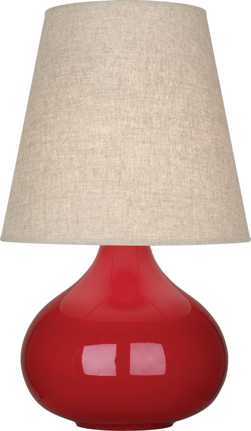 Robert Abbey - RR91 - One Light Accent Lamp - June - Ruby Red Glazed Ceramic