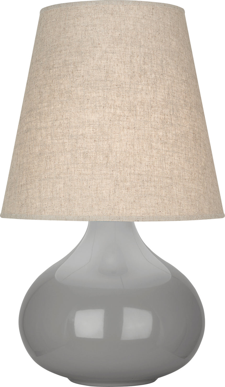Robert Abbey - ST91 - One Light Accent Lamp - Small June - Smokey Taupe Glazed Ceramic