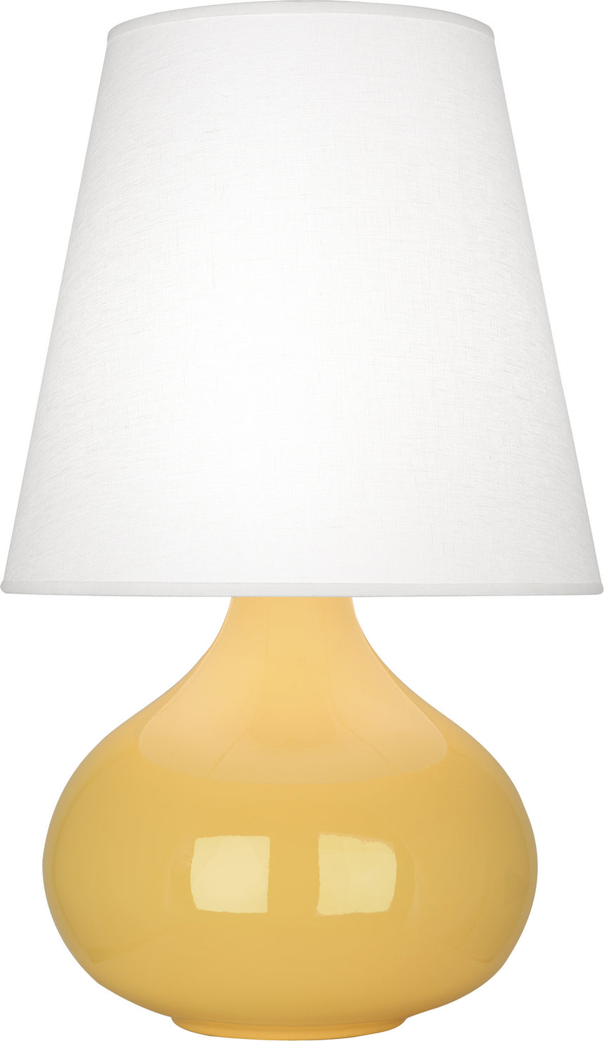 Robert Abbey - SU93 - One Light Accent Lamp - Small June - Sunset Yellow Glazed Ceramic