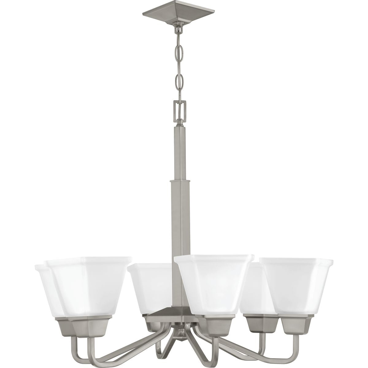 Progress Lighting - P400119-009 - Six Light Chandelier - Clifton Heights - Brushed Nickel