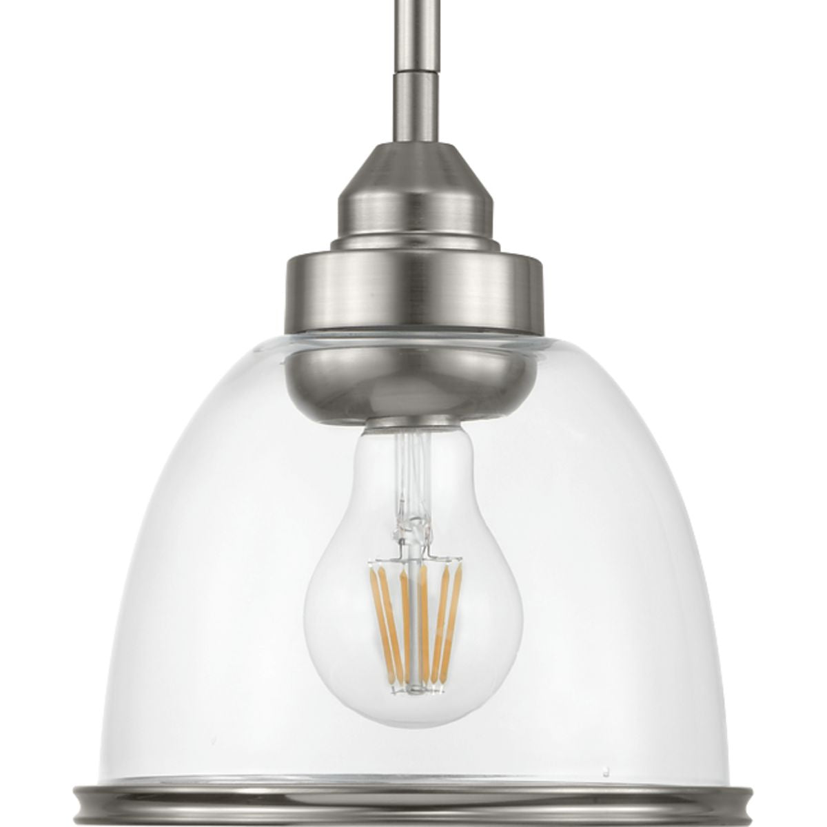 Progress Lighting - P500137-009 - One Light Mini-Pendant - Saluda - Brushed Nickel