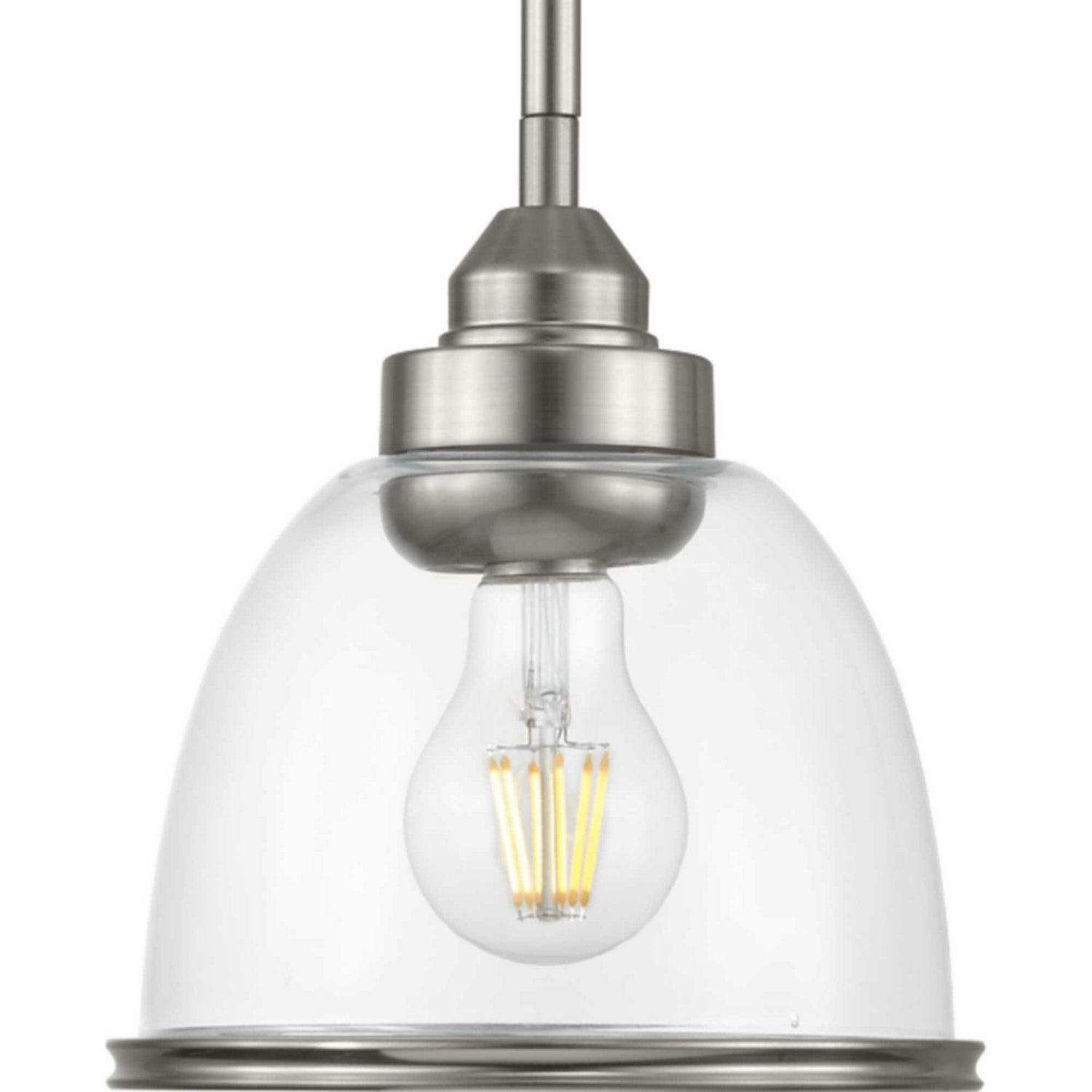 Progress Lighting - P500137-009 - One Light Mini-Pendant - Saluda - Brushed Nickel