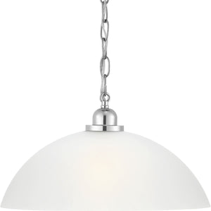 Progress Lighting - P500149-015 - One Light Pendant - Classic Dome Pendant - Polished Chrome