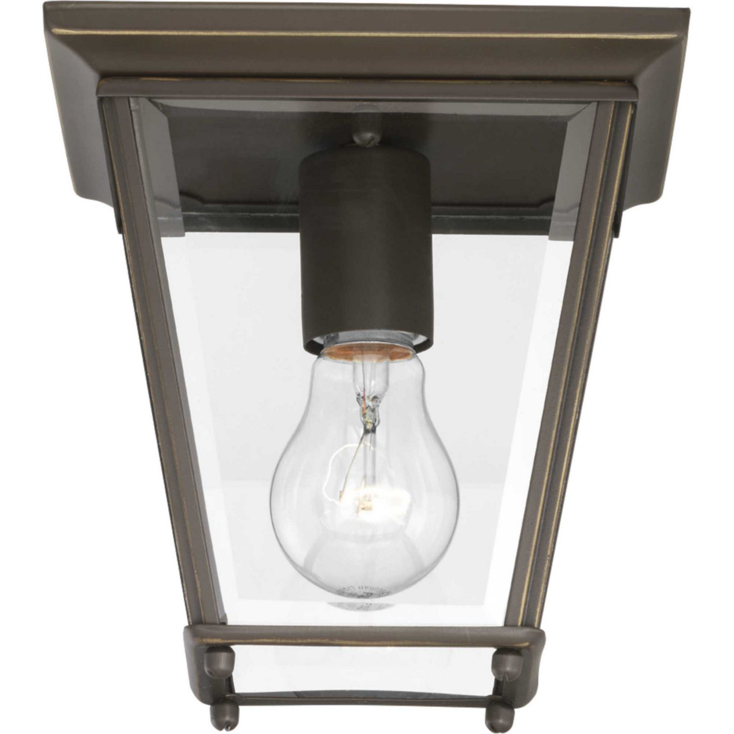 Progress Lighting - P550035-020 - One Light Outdoor Flush Mount - Burlington - Antique Bronze