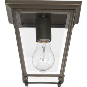 Progress Lighting - P550035-020 - One Light Outdoor Flush Mount - Burlington - Antique Bronze