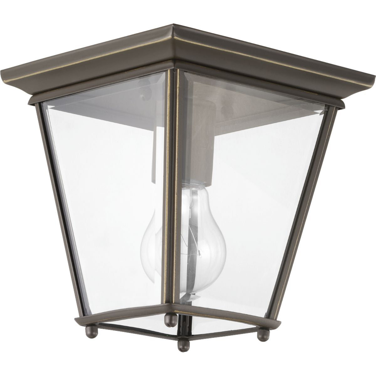 Progress Lighting - P550035-020 - One Light Outdoor Flush Mount - Burlington - Antique Bronze