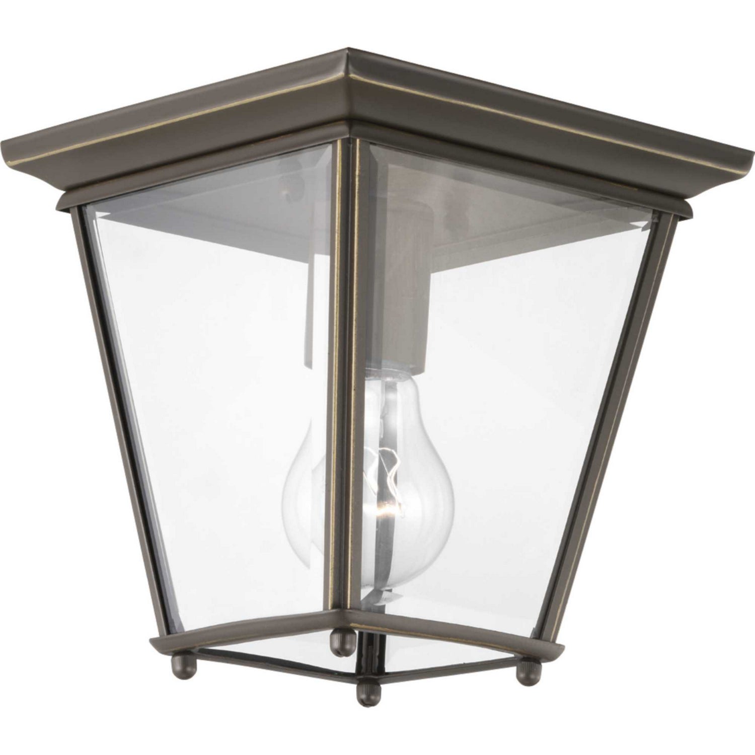 Progress Lighting - P550035-020 - One Light Outdoor Flush Mount - Burlington - Antique Bronze