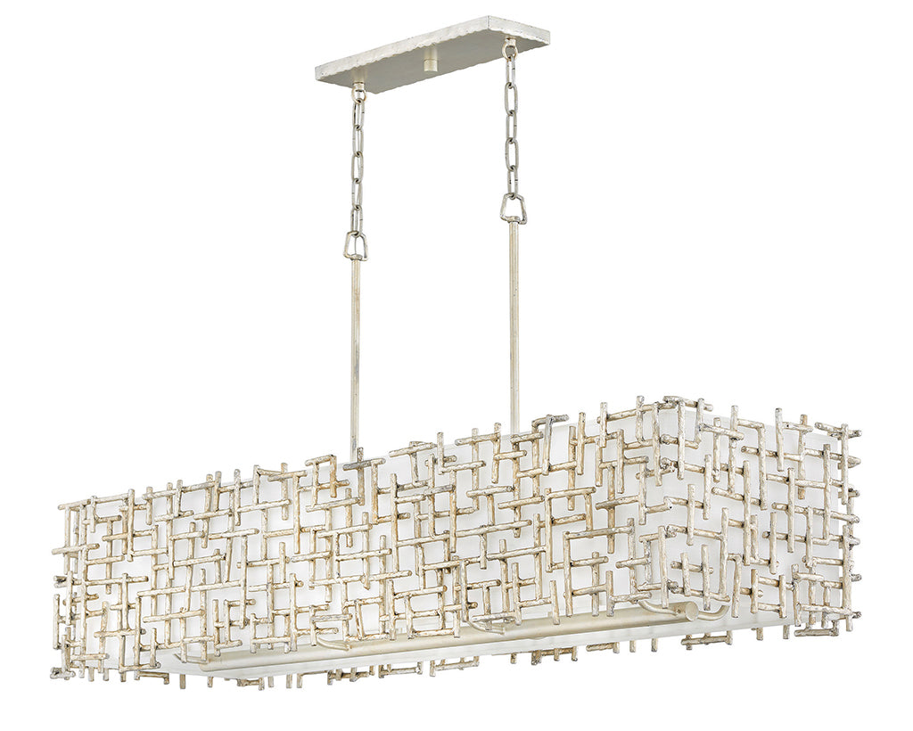 Fredrick Ramond - FR33105SLF - LED Linear Chandelier - Farrah - Silver Leaf