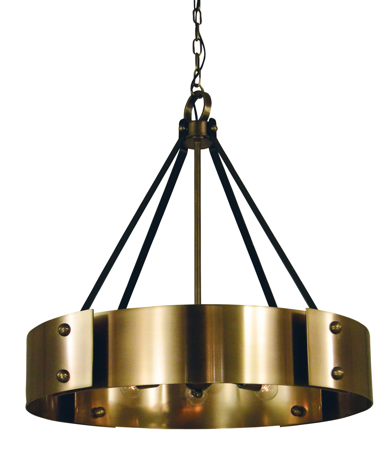 Framburg - 5298 AB/MBLACK - Eight Light Chandelier - Lasalle - Antique Brass with Matte Black Accents