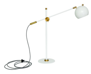 House of Troy - OR750-WTWB - LED Table Lamp - Orwell - White with Weathered Brass Accents