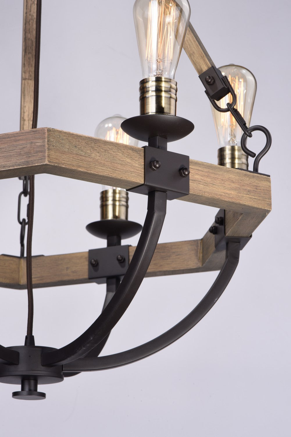 Maxim - 20335WOBZ - Six Light Chandelier - Lodge - Weathered Oak / Bronze