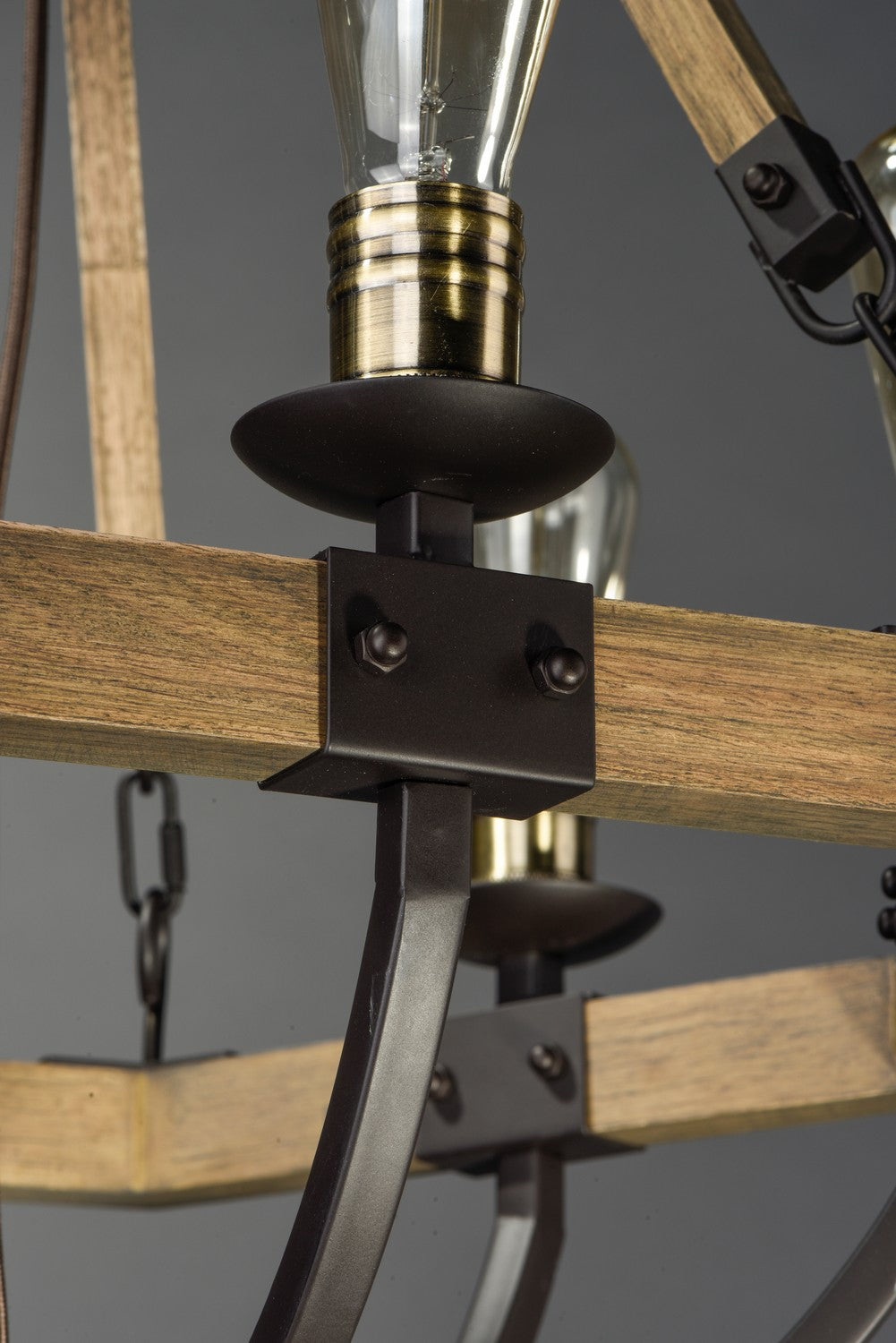 Maxim - 20337WOBZ - Six Light Chandelier - Lodge - Weathered Oak / Bronze