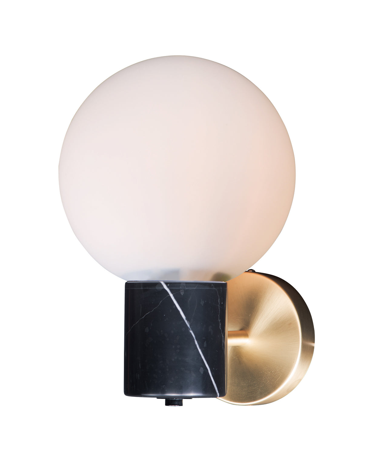 Maxim - 26030SWSBRBK - One Light Wall Sconce - Vesper - Satin Brass / Black