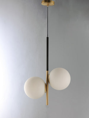 Maxim - 26035SWSBRBK - Two Light Pendant - Vesper - Satin Brass / Black