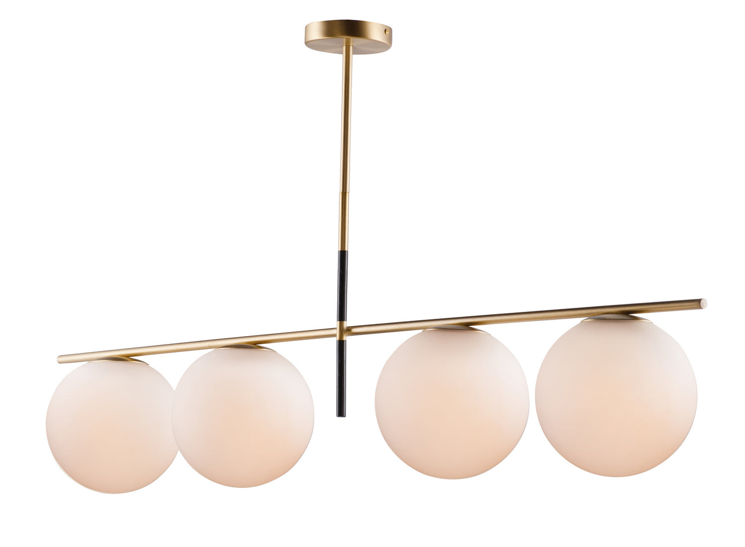 Maxim - 26036SWSBRBK - Four Light Pendant - Vesper - Satin Brass / Black