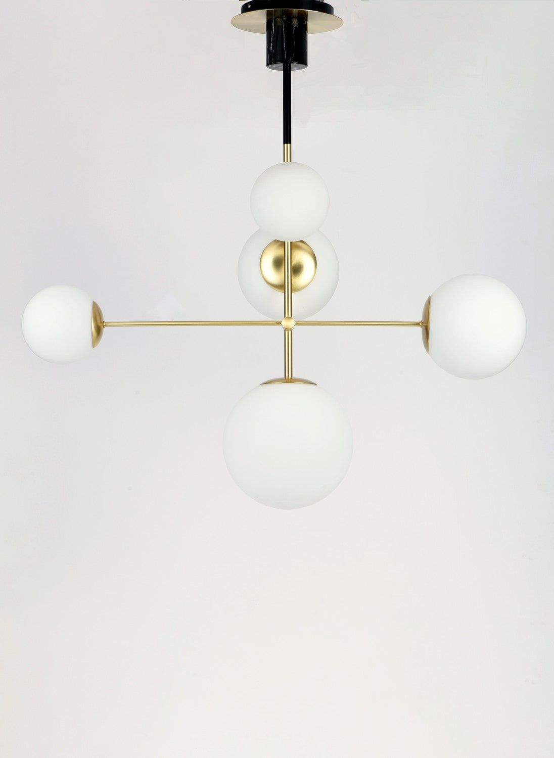 Maxim - 26037SWSBRBK - Five Light pendant - Vesper - Satin Brass / Black