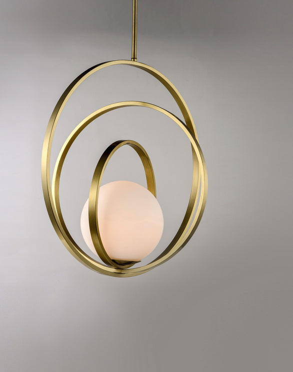 Maxim - 26054SWSBR - One Light Pendant - Coronet - Satin Brass