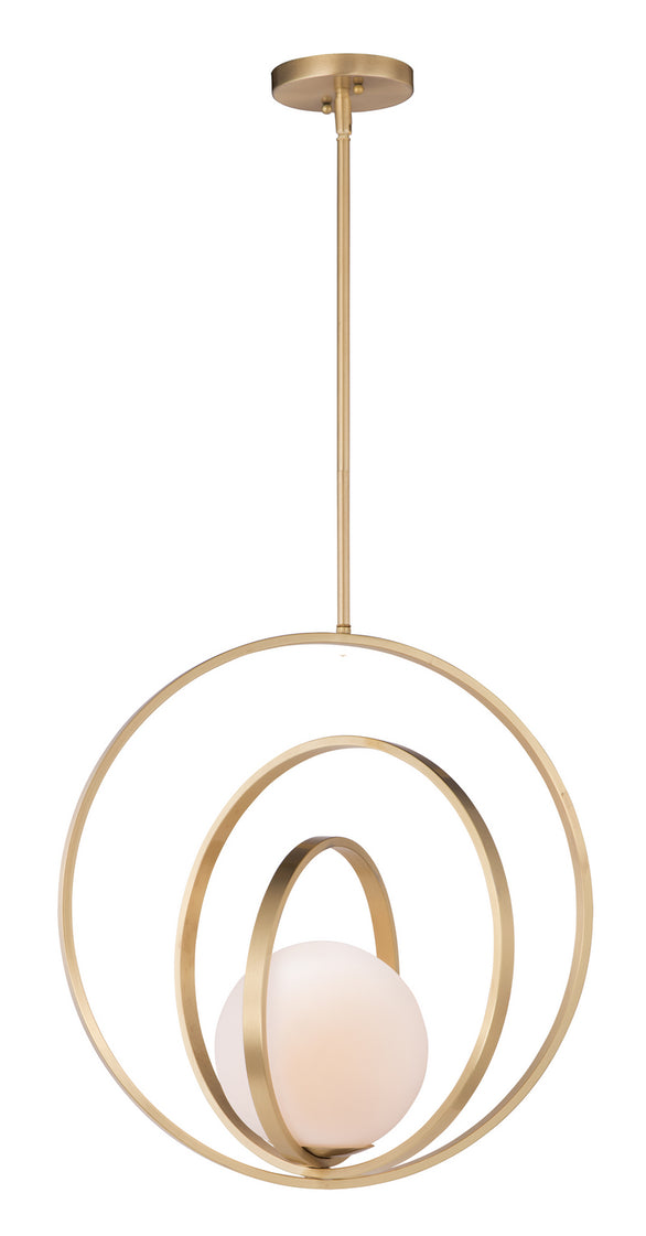 Maxim - 26056SWSBR - One Light Pendant - Coronet - Satin Brass