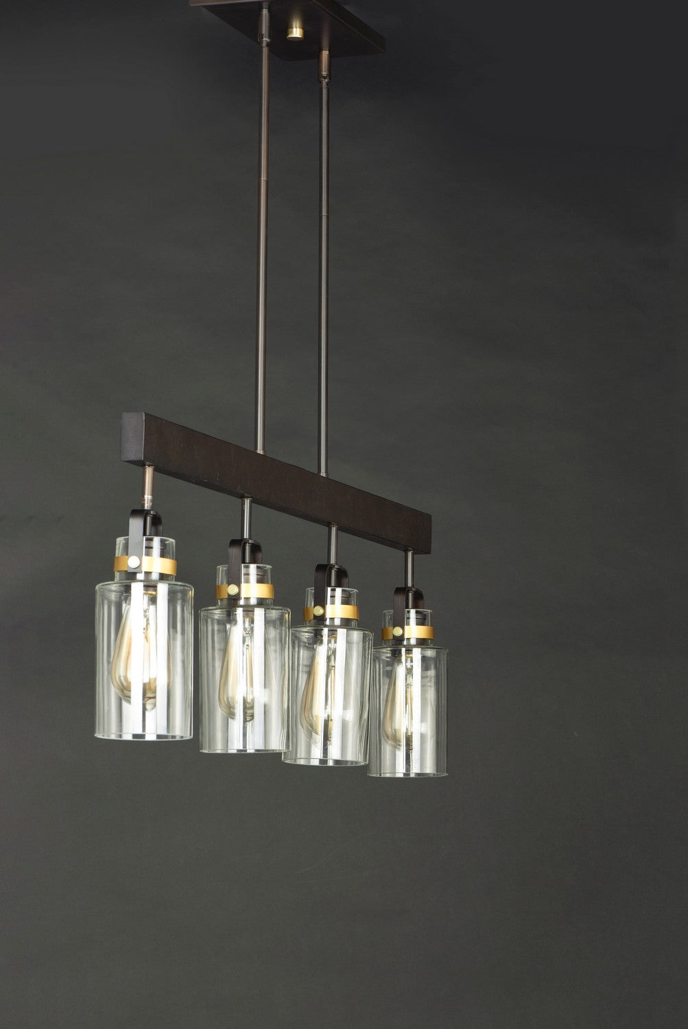 Maxim - 30176CLBZGLD - Four Light Linear Pendant - Magnolia - Bronze / Gold