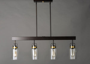 Maxim - 30176CLBZGLD - Four Light Linear Pendant - Magnolia - Bronze / Gold