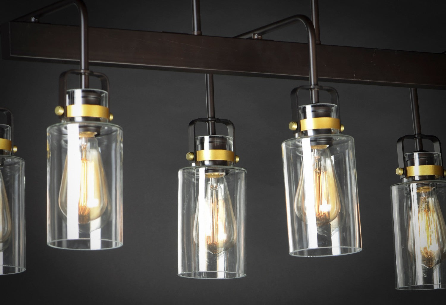 Maxim - 30177CLBZGLD - Six Light Linear Pendant - Magnolia - Bronze / Gold